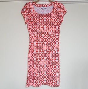 Jude Connelly orange and white dress